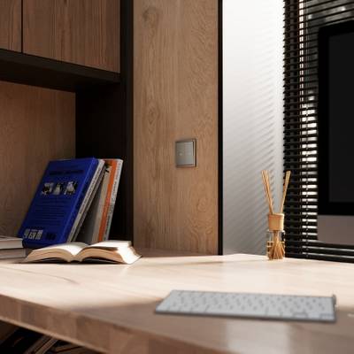 VLS020704 Выключатель встраиваемый VOLTUM S70 для жалюзи 10А, (шелк). (ТМ Maytoni)