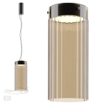 5047/10LC L-VISION ODL24 439 черный/светл.янтарный/металл/стекло Потолочный светильник LED 10W 4000К 1237Лм PILLARI
