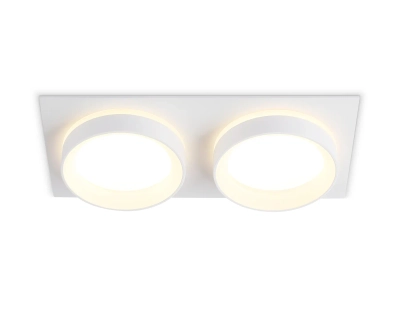 Светильник встраиваемый TN6711/2 WH белый IP44 GX53/2 max 15W 210*105*45