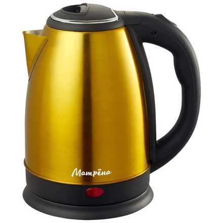 Чайник МАТРЁНА MA-002 электрический (1,8 л) стальной желтый