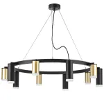 LR0204058750 Люстра RULLO 10х50W GU10 ЧЕРНЫЙ/ЗОЛОТО (571020+214440-5+214487-5+202430-10)