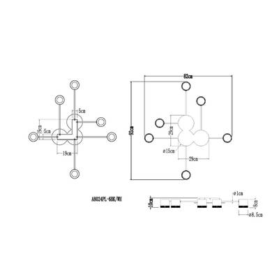 Потолочная люстра Arte Lamp LEGACY A8024PL-6BK, 6хGX53