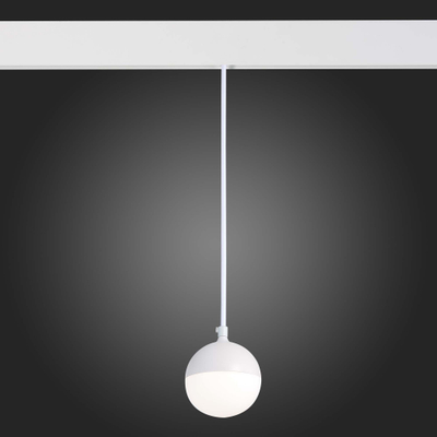 ST358.543.07 Магнитный трековый светильник подвесной белый LED 1*7W 4000K 520Lm Ra>80 120° IP20 D90xH90 48V