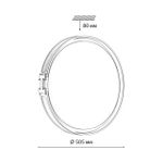 7667/EL COLOR SN 132 Светильник пластик/черн/золот LED 70Вт 3000-6000К D505 IP43 пульт ДУ FAVEMO BLACK