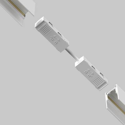 Коннектор питания прямой гибкий 5см Exility белый, TRA034CPC-42W-5-1. TM Maytoni