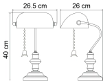 Кабинетная настольная лампа Arte Lamp BANKER A2492LT-1AB, 1хE27