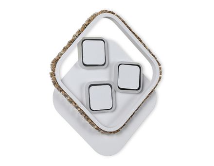 Настенный светодиодный светильник с выключателем FA265 SWH/TI белый песок/янтарь LED 3000K+6400K 20W 310*270*50