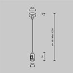 Подвес тросовый Hang с вводом питания Flarity платина TRA157SW-B1-PT. TM Maytoni