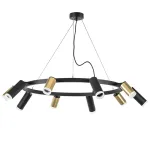 LR0204058750 Люстра RULLO 10х50W GU10 ЧЕРНЫЙ/ЗОЛОТО (571020+214440-5+214487-5+202430-10)