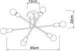Потолочная люстра Arte Lamp ALASTOR A5435PL-6WH, 6хE27