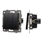 Механизм выключателя трехклавишный непроходной SWT-MK03-PL-BK-V (250V, 10A) (Arlight, -)