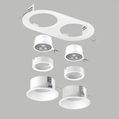 D6560606WMOD Светильник DOMINO ROUND  под LED модуль/лампу МR16 (214656+214606+214606+214006+214006)