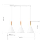 SLE1255-503-03 Светильник подвесной Белый/Белый E27 3*40W