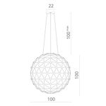 Подвесная люстра Divinare CRISTALLINO 1610/02 SP-140, 1хLED