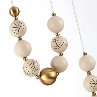 5444/1B PENDANT ODL_EX26 бежевый/античная бронза/металл/керамика Подвес с держателем E27 1*40W KARELIA