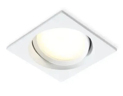 Светильник встраиваемый TN6655 WH белый IP44 GX53 110*110*48