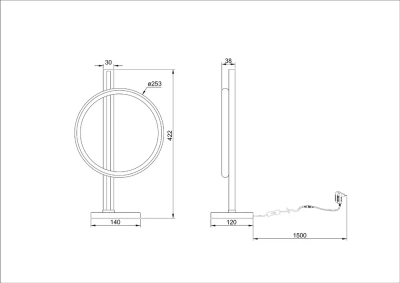 Декоративная настольная лампа Arte Lamp FLUIDO A3913LT-10BK, 1хLED