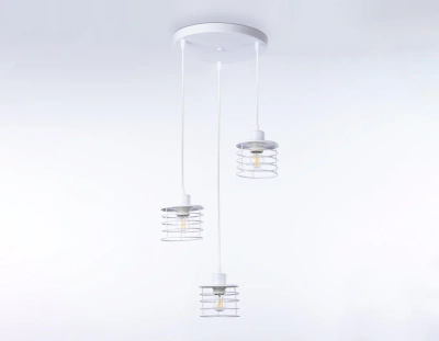 Подвесной светильник в стиле лофт TR8078/3 WH белый E27*3 max 40W D372*1170