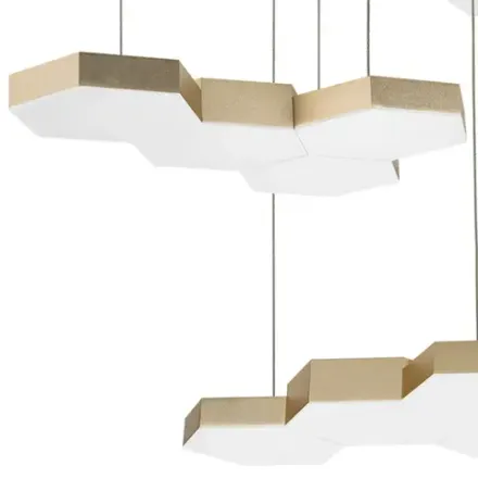 750263 Люстра подвесная FAVO LED-80W 3840LM Satin Gold 4000K Lightstar