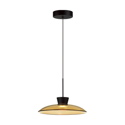 5055/9LA L-VISION ODL24 457 черный/янтарный/металл/стекло Подвес LED 9W 3000К SAUCER