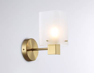 Светильник настенный LH57035 BS/SM латунь/дымчатый E14 max 40W 195*110*185