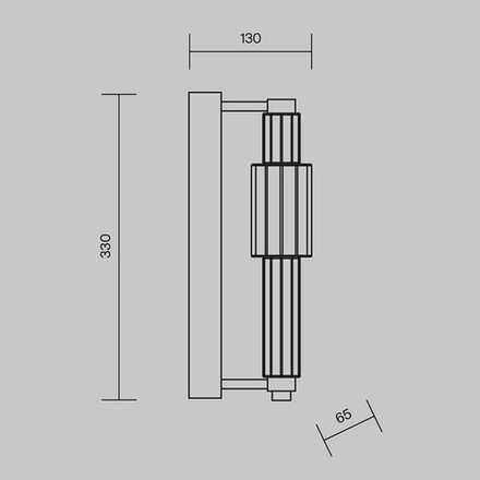 Настенный светильник (бра) Verticale 3000К 8Вт, MOD308WL-L9CH3K. TM Maytoni