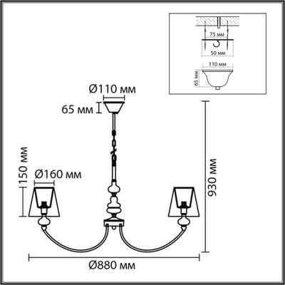 8283/8 CLASSI никель/белый, металл/керамика/текстиль Люстра Е14 8*40W 220V KENTUKI
