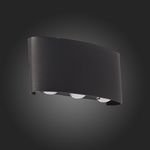 SL089.401.06 Светильник уличный настенный ST-Luce Черный кварцевый LED 6*1W 4000K