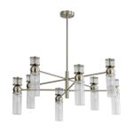 8277/8 MODERNI сатин никель/прозрачный, металл/стекло Люстра Е14 8*40W 220V DENVER