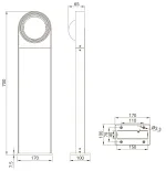 Ландшафтный светильник Arte Lamp SAN FRANCISCO A1831PA-1BK, 1хLED