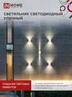 Светильник светодиодный ДБУ DOT-R15W 15Вт 3000К IP65 уличный круглый бел. IN HOME 4690612055510