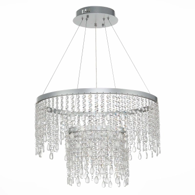 SL6201.103.55 Люстра подвесная ST-Luce Серебристый/Прозрачный LED 1*55W 3000K/4000K/6000K