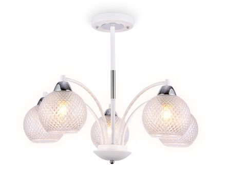 Подвесная люстра TR9010/5 WH/CL белый/прозрачный E27 max 40W D620*500