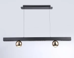 Светильник светодиодный подвесной FL5956 BK/GD черный/золото 4200K 18W 1000*70*1200 (Без ПДУ)