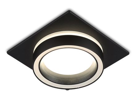 Светильник встраиваемый TN52422 BK/FR черный/белый матовый GX53 max 12W 105*105*45