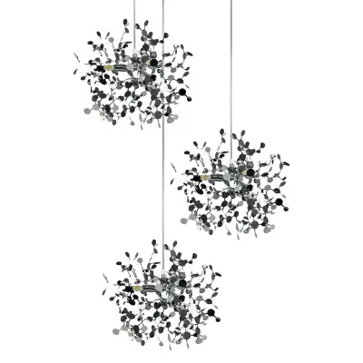 L3PR721134 Подвес тройной круглый EXTRA 3x3x5W(led) G9  (721134 - 3 + 572134 -1) ХРОМ Lightstar