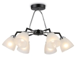 Светильник подвесной TR303294/6 BK/CH/FR черный/хром/белый матовый E27*6 max 60W D590*380