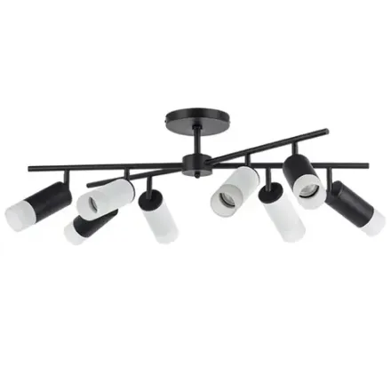 LR7283743641 Люстра RULLO 8х50W GU10 ЧЕРНЫЙ/БЕЛЫЙ (571728+214437-4+214436-4+202431-8)