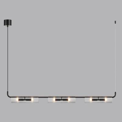 6561/6 SUSPENTIONI LN25 черный/прозрачный/металл/стекло Подвес G9 6*20W 220V TORONTO