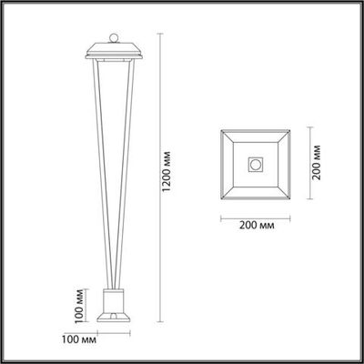 6655/12GA NATURE ODL24 719 черный/металл Уличный светильник IP65 LED 12W 4000K AC85-265V BEARITZ