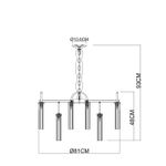 Подвесная люстра Arte Lamp BORGIA A4088LM-15AB, 15хG9