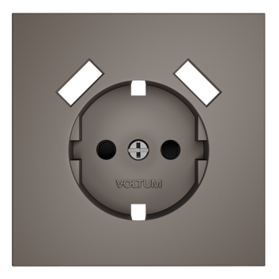 VLS000914 Накладка для розетки с заземлением и защитными шторками, с USB A+A, S70 (капучино). (ТМ Maytoni)