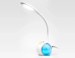 Светодиодная настольная лампа с RGB подсветкой DE532 WH белый LED 4200K+RGB 7.5W