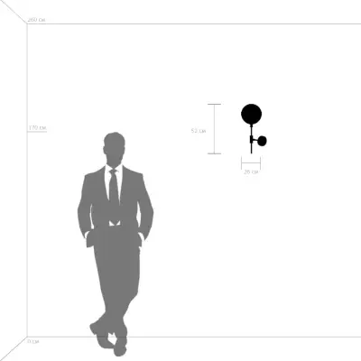 813617 Бра GLOBO 1х40W E14 umber/white Lightstar