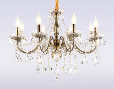 Подвесная люстра с хрусталем TR4950/8 SB/CL бронза/прозрачный E14/8 max 40W D620*585