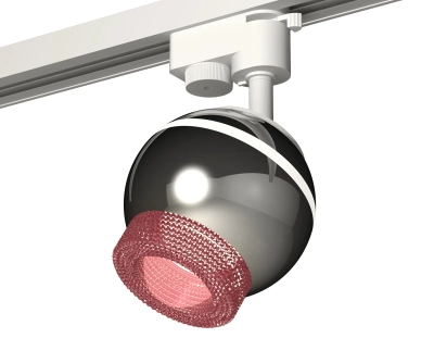 Комплект трекового светильника XT1104003 PSL/PI серебро полированное/розовый GU5.3 LED 3W 4200K (A2520, C1104, N7193)