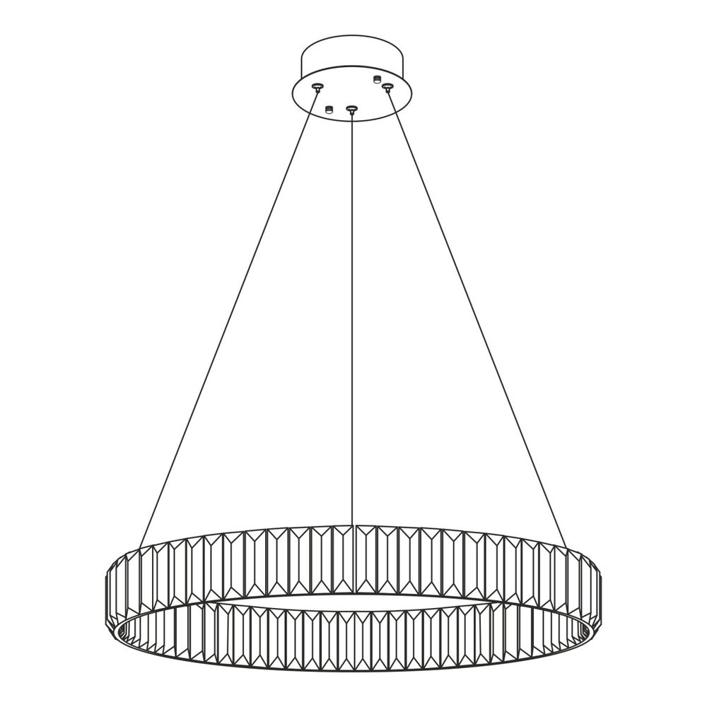 Citilux Чезаре CL338161 LED Люстра хрустальная с пультом Хром