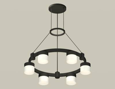 Комплект подвесного светильника с акрилом XR92051204/6 SBK/FR черный песок/белый матовый GX53  (A9205, C9232, N8402)