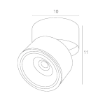 Спот Arte Lamp ARCTURUS A7715PL-1BK, LED