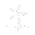 Потолочная люстра ARTE LAMP OVALE A2489PL-5GO, 1хLED